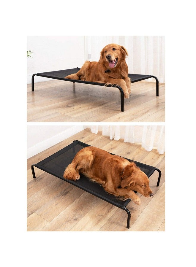Fluffy's Dog Bed Pet Cat Raised Sides Camping Fabric Cot Indoor Outdoor Waterproof Black XLarge - Image 3