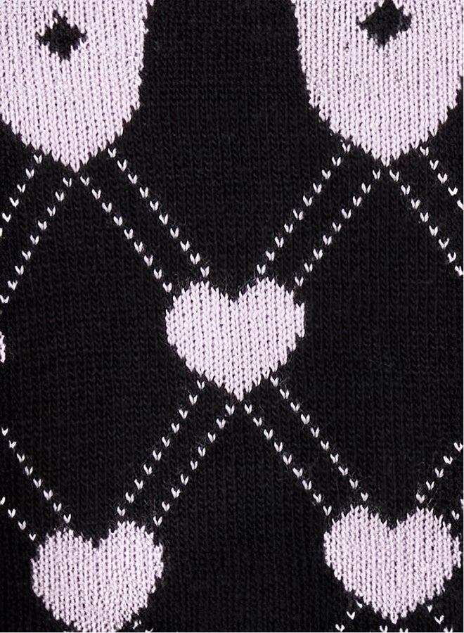 بينيتون فيست قصير للبنات بنقشة قلوب - Image 5