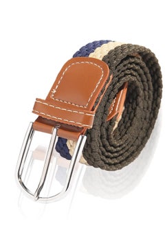SYOSI Braided Belt, Mens Elastic Stretch Belt, Women Vintage Belts, Fabric Woven Girl Jeans Dress Casual Belt, Rugged Flex Nylon Cord Braided Belt  No Hole Design  - Image 5