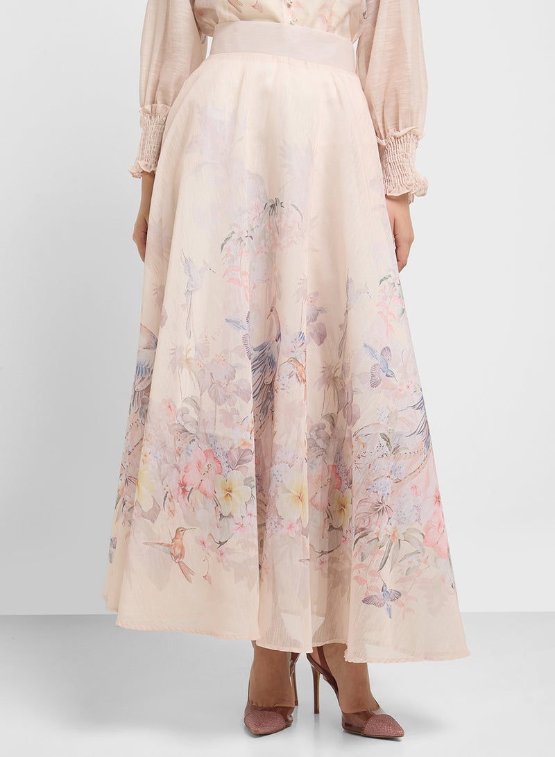 Khizana Floral Print Top & Skirt Set  - Image 4