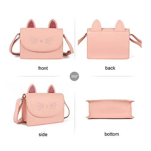 AFKOMST Cute Purses for Teen Girls Small Crossbody Purse and Handbags Cat Gifts for Kids - Image 4