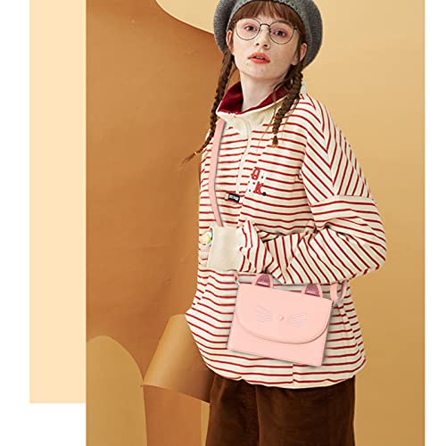 AFKOMST Cute Purses for Teen Girls Small Crossbody Purse and Handbags Cat Gifts for Kids - Image 3