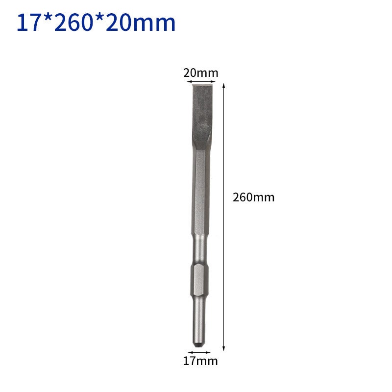 Hexagon handle chisel HEX electric pick impact drill tip flat chisel widening chisel cement Stone Wall Wall concrete shovel 17X260X20 flat 17X260X20 flat