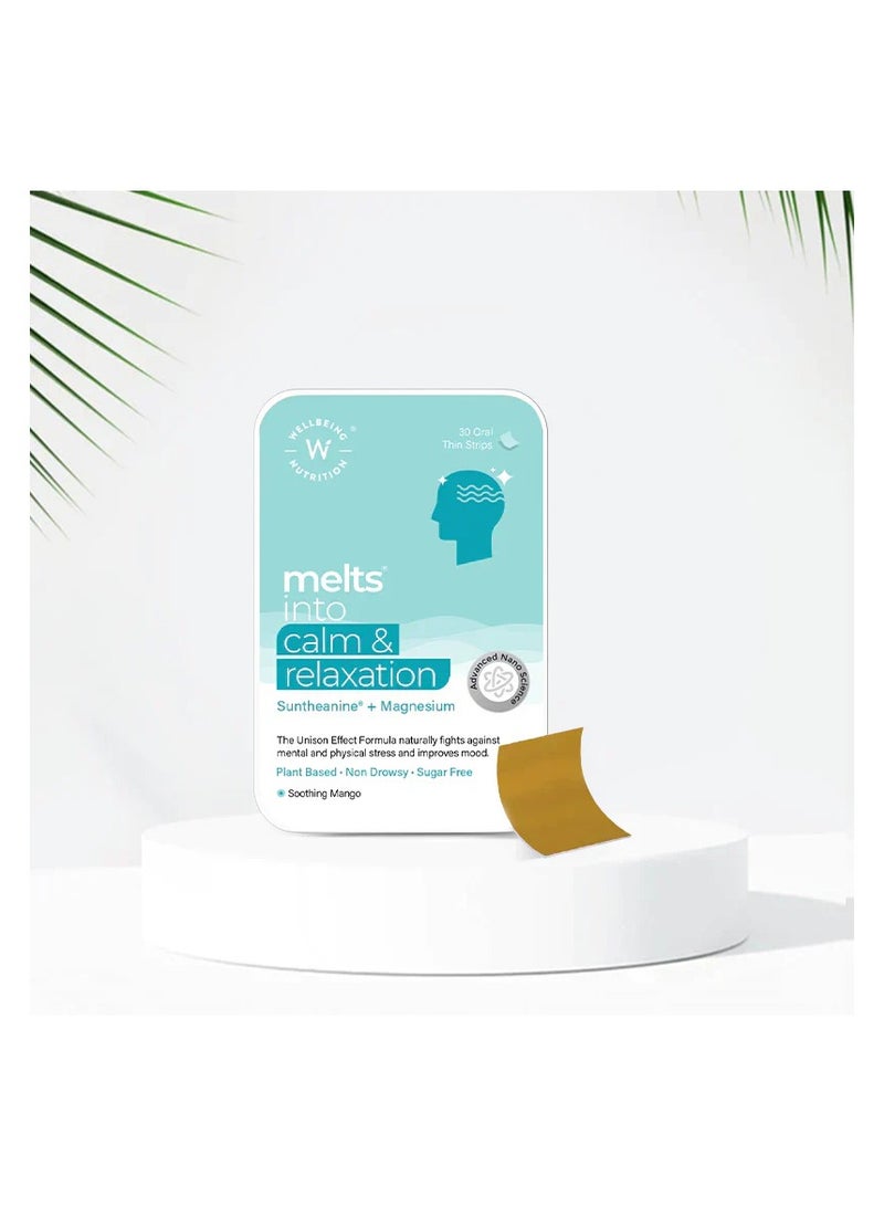 ويلبيينج نيوتريشن شرائط فموية تذوب الهدوء والاسترخاء لتقليل القلق وتحسين المزاج - Image 1