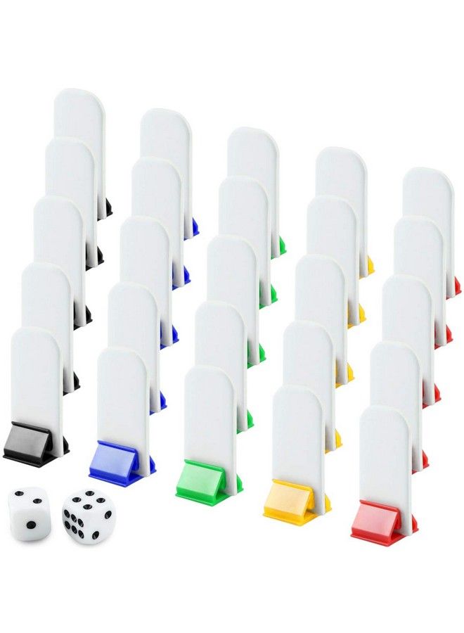 Bignc 50 Pack Colorful Game Card Stands 50 Pieces White Blank Game Board Marker For Diy Board Game Party Favor - Image 2