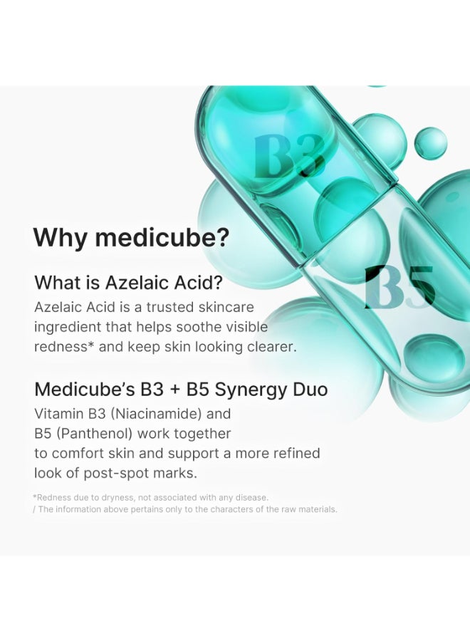 Medicube سيروم ميديكوب أزيليك أسيد 10 المهدئ للبشرة الدهنية المعرضة للمشاكل ب3 ب5 للعناية بلون البشرة بعد البثور 30 مل - Image 4