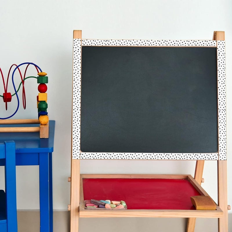 cheekyglo 65 Feet Bulletin Board Borders Dots Decorative Bulletin Border Rolled Blackboard Straight Trim Stickers Back-to-School Decoration for Classroom and Home (Black Painted Dots) - Image 5