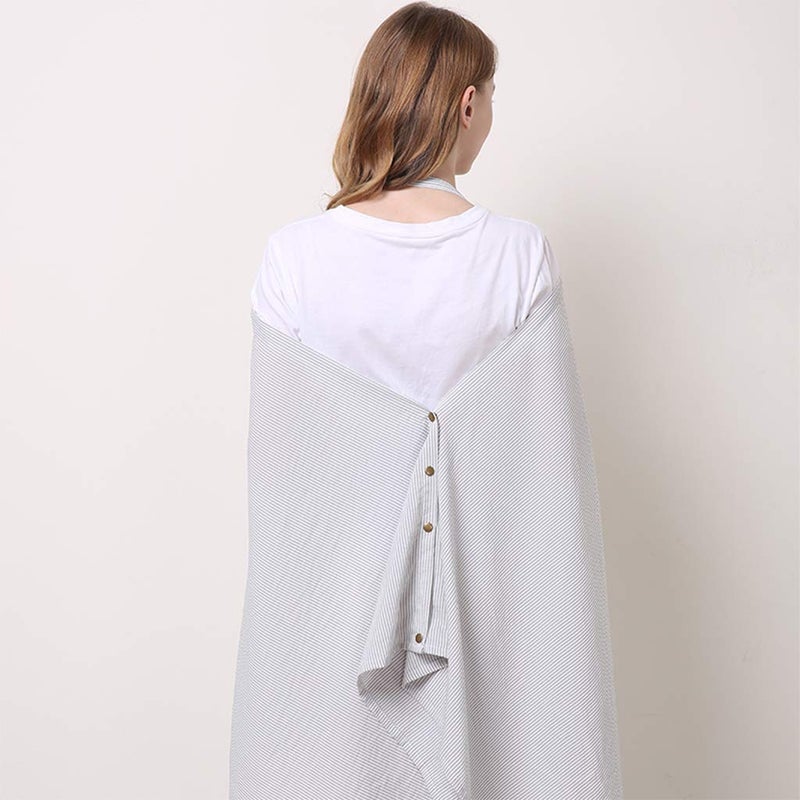 Lausana Nursing Cover for Breastfeeding Mulit-Use Shawl Wrap Stole for Women (White) - Image 3