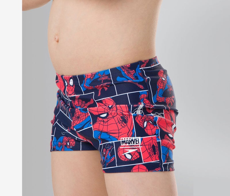 speedo Little Boys Marvel Spider,Man Aquashort, Navy and Red  - Image 1