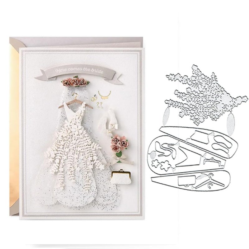 Wedding Invitation Cards Metal Die Cuts Wedding Cards Metal Cutting Dies Cut Stencils Card Paper Craft DIY Template Metal Cutting Dies Album Embossing Paper Dies for Card Making Scrapbooking