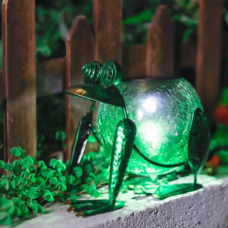 MUMTOP Solar Garden Lantern Waterproof LED Frog Solar Lights Outdoor Decorative Tabletop Lanterns Lamp for Yard Patio Table Decoration - Image 2