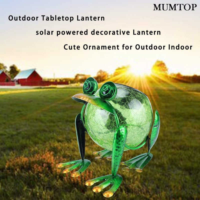 MUMTOP Solar Garden Lantern Waterproof LED Frog Solar Lights Outdoor Decorative Tabletop Lanterns Lamp for Yard Patio Table Decoration - Image 3