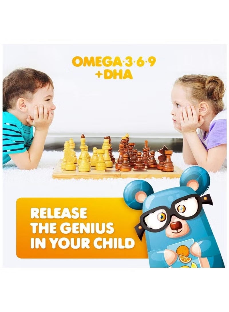السطر الأول Kid's Gummy Omega 3 with DHA الأطفال الغذائية المكملة المتعددة فيتامينات - Image 4