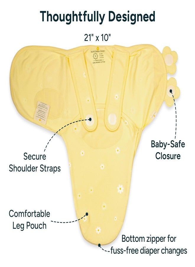 NINTARABABY Wake Me Not Swaddle Wrap for Newborns – Organic Cotton - Image 3