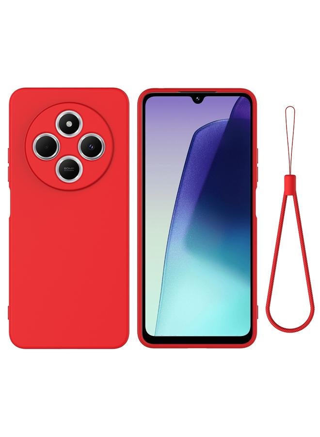 اس-توب جراب لهاتف Redmi A4 5G مصنوع من السيليكون السائل بلون سادة ومضاد للسقوط وتغطية كاملة - Image 1