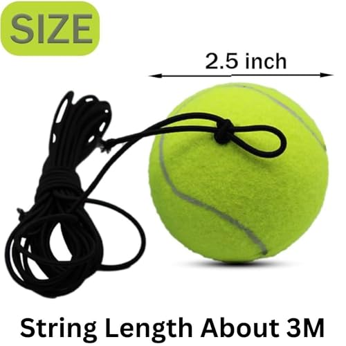 WOPPCART Hanging Tennis Ball for Kids| Cricket Hanging Ball for Practice| Easy to Hang & Ideal for Indoor and Outdoor Batting and Heavy Training| Swing Tennis for Kids and Adults (Pack of 2) - Image 2