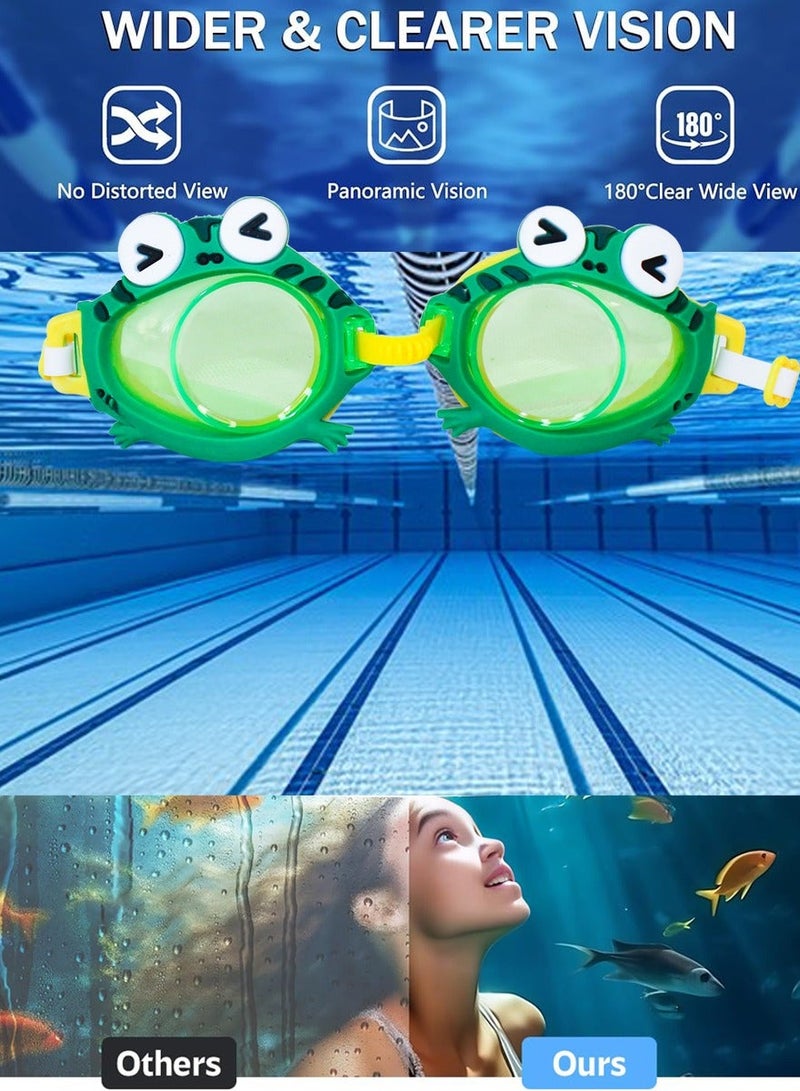 قطوب نظارات السباحة للأطفال لطيف جدا ، ورؤية واضحة ومفتوحة ، لا تسرب الأشعة فوق البنفسجية نظارات السباحة نظارات واقية ، لينة ودائمة نظارات السباحة للأطفال - Image 2