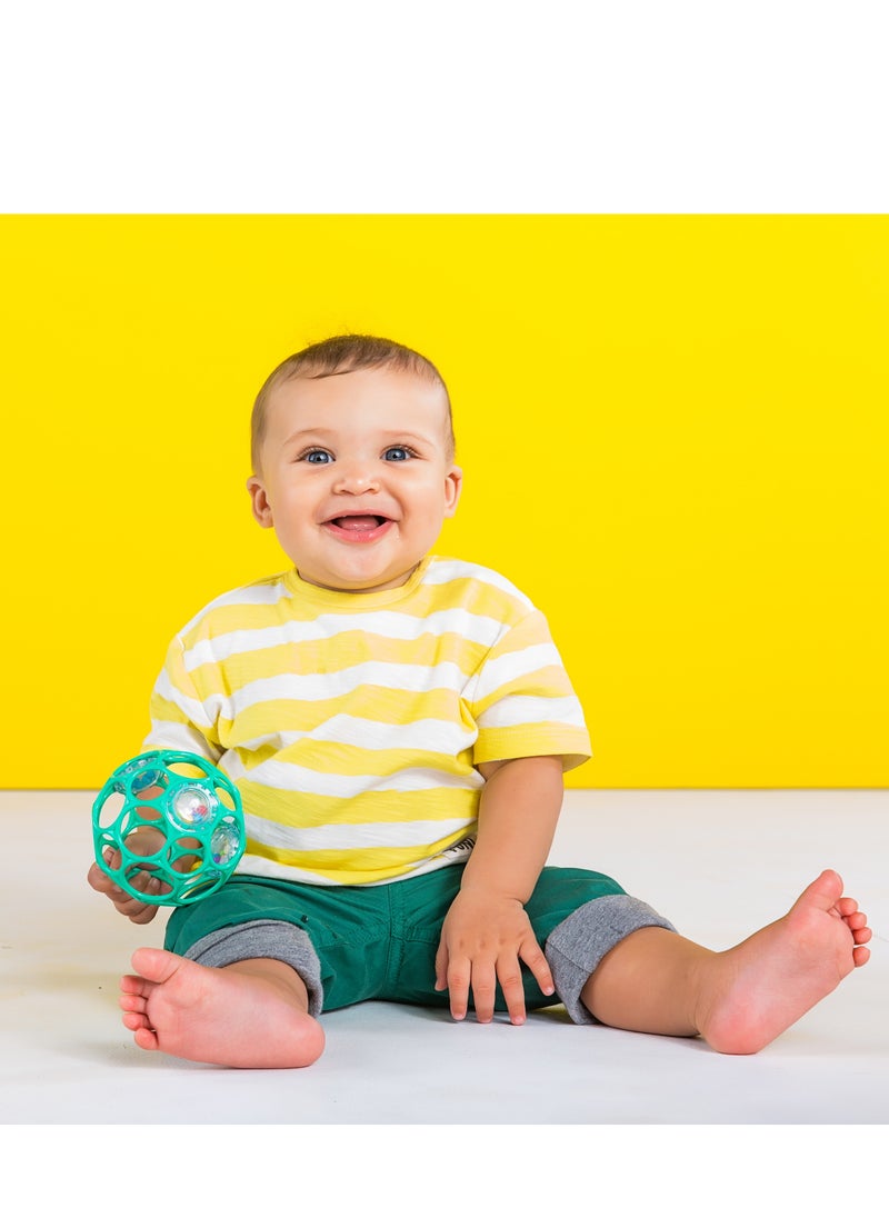 Bright Starts - Oball Rattle Easy-Grasp Toy, Flexible Rattle, Promotes Fine Motor Skills & Auditory Stimulation, BPA-Free, For Newborns+ - Image 1