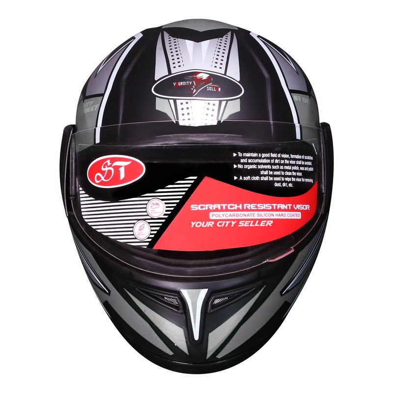 STiSS Strong and Durable Stylish Full Face Men Motorbike Helmet |Scratch-Resistance and Silicone - Image 3