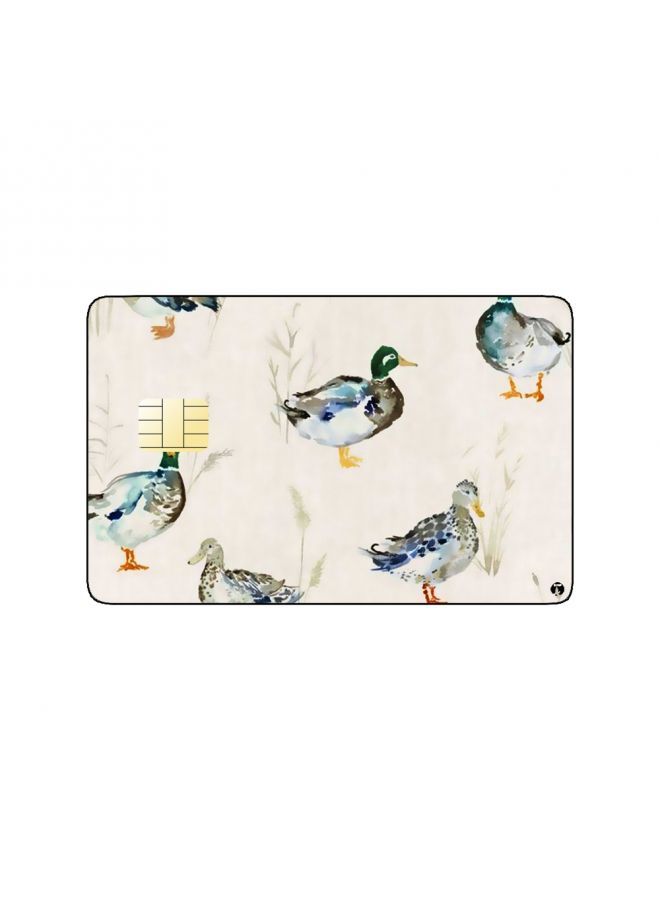 RKN PRINTED BANK CARD STICKER Cute Colorful Ducks Drawing - Image 2