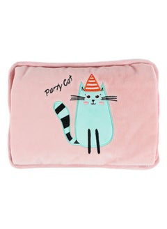 Biggdesign Party Cat Electric Hot Water Bottle with Soft Cover Rechargable Hot Water Bag for Pain Relief  - Image 1