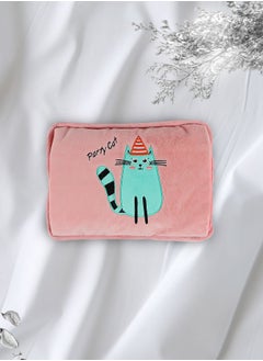 Biggdesign Party Cat Electric Hot Water Bottle with Soft Cover Rechargable Hot Water Bag for Pain Relief  - Image 5