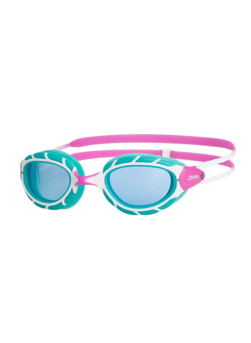 ZOGGS Predator Junior Swim Goggles Pink Turquoise Tint Blue | Anti-Fog Uv Protection Lenses | Ultra-Fit Comfort Gasket | Adjustable Strap | Ideal For Aged 614 For Training & Racing | 461319-Pktqtbl - Image 1