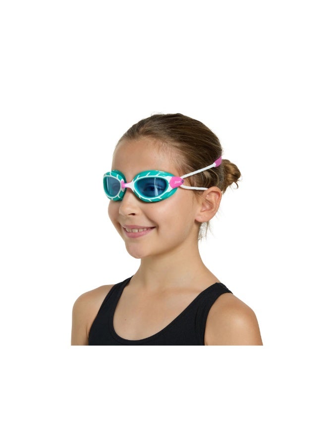 ZOGGS Predator Junior Swim Goggles Pink Turquoise Tint Blue | Anti-Fog Uv Protection Lenses | Ultra-Fit Comfort Gasket | Adjustable Strap | Ideal For Aged 614 For Training & Racing | 461319-Pktqtbl - Image 4