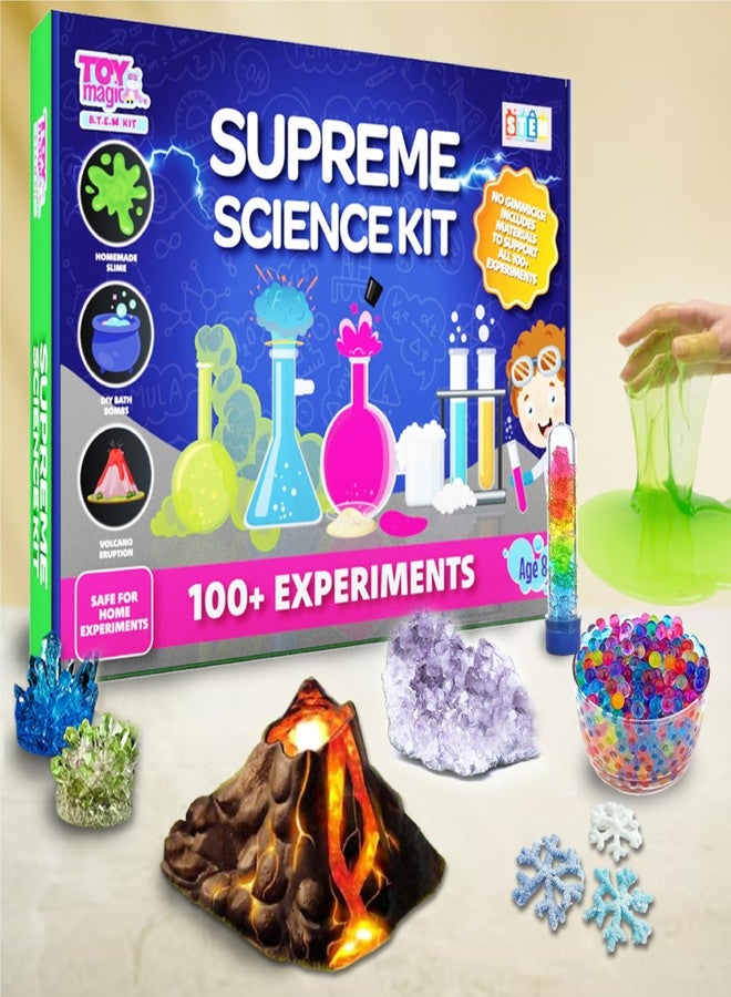 ToyMagic Most Complete Science Kit|Experiments for Multiple Projects & Categories/STEM|Learning & Educational Toy|Slime,Volcano, Bathbomb & Many|Safe/Gift for Kids 8 Year+|Made in India - Image 1