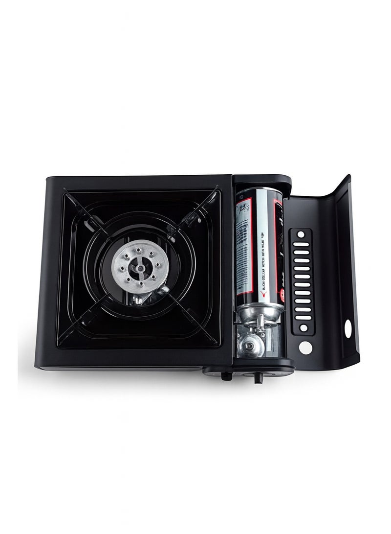 JIHAM Portable Camping Stove with Butane Gas Cartridge – Two-Way Connector, Compact Outdoor Cooking Stove for Camping, Hiking, Picnic, and Emergency Use - Image 3