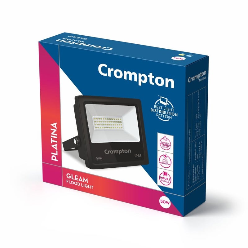 Crompton Gleam Neo LED Flood Light 50W Cool Day Light | Pack of 1 | Outdoor Waterproof Security Light | Wide Angle Beam for Monument Lighting, Shops, Malls, Parking Area - Image 4