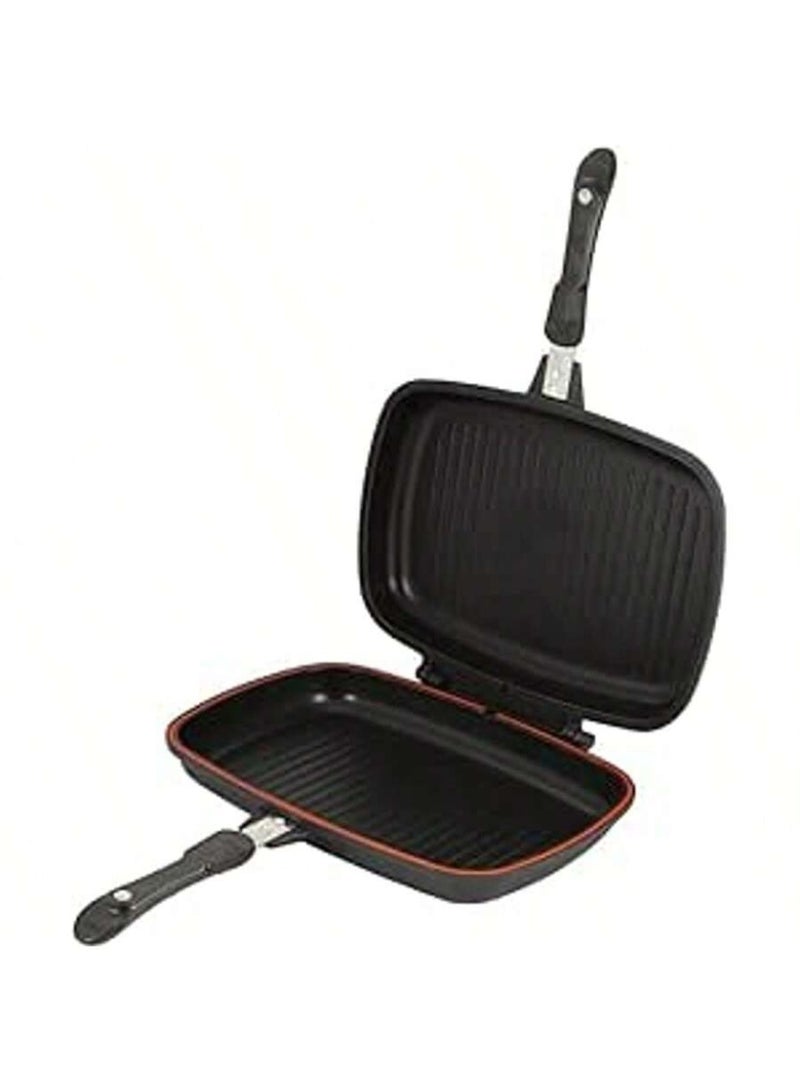 ديسيني مقلاة شواء مزدوجة الجوانب - صينية غير لاصقة بمقبضين - أسود - Image 1