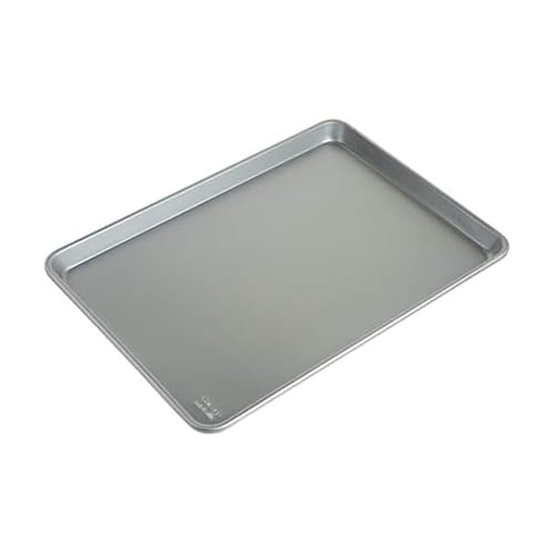Chicago Metallic Commercial II Traditional Uncoated 16-3/4 by 12-Inch Jelly-Roll Pan, Perfect for making jelly rolls, cookies, pastries, pizza, one-pan meals, and more, Set of 2 - Image 1