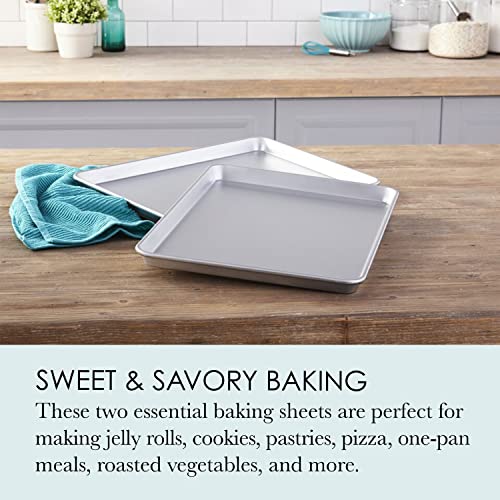 Chicago Metallic Commercial II Traditional Uncoated 16-3/4 by 12-Inch Jelly-Roll Pan, Perfect for making jelly rolls, cookies, pastries, pizza, one-pan meals, and more, Set of 2 - Image 5