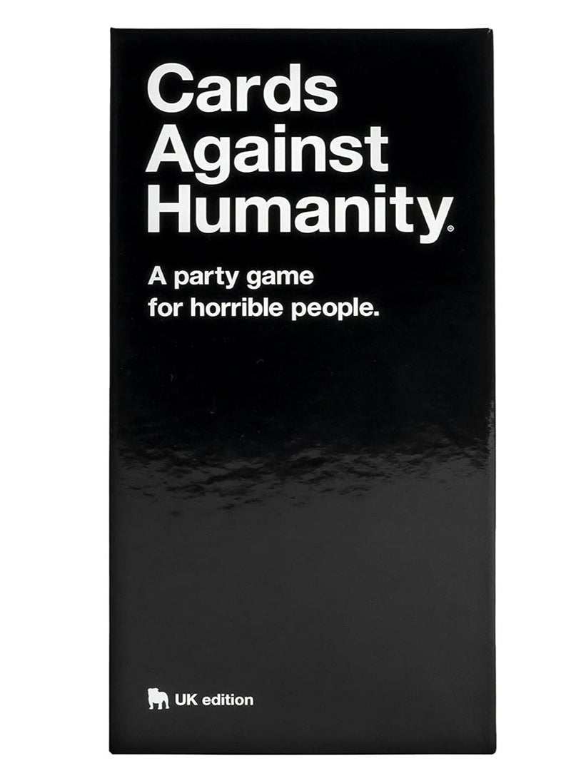 كاردس أجينست هيومانتي Cards Against Humanity إصدار المملكة المتحدة – لعبة بطاقات حفلات أصلية للبالغين للأصدقاء والعائلة، لعبة فكاهة سوداء مضحكة لليالي اللعب والحفلات والتجمعات، إصدار الصندوق الأسود الكلاسيكي - Image 3