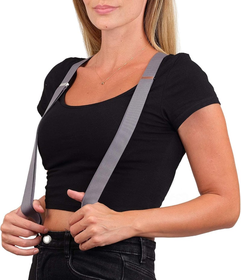 Action Ward Store Womens Suspenders – Y Back Style – 1" Width - Comfortably Adjustable Elastic Straps and Metal Clips - Image 4