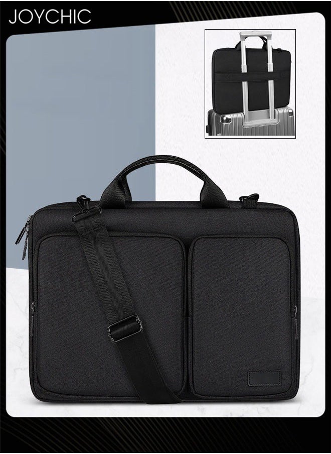 Joychic 360° Protective Tablet Case Shoulder Bag Large Capacity Carrying Pouch Sleeve Case with Front Pocket Waterproof Vertical Laptop Handbag Fit 15.6 inch for Men Women Work School Travel  - Image 1