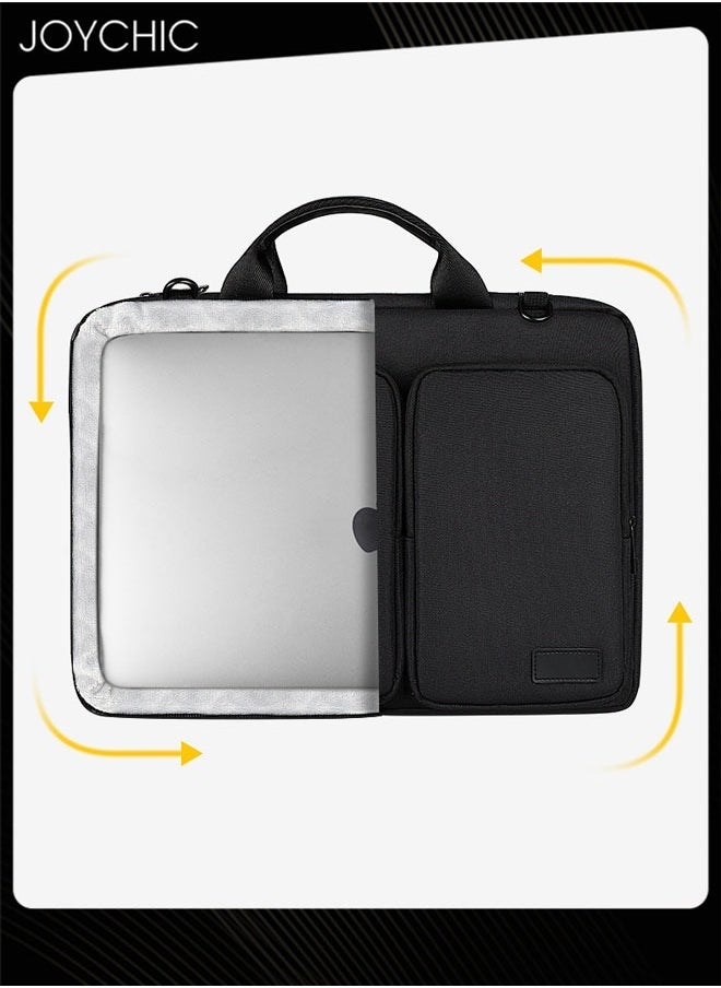 Joychic 360° Protective Tablet Case Shoulder Bag Large Capacity Carrying Pouch Sleeve Case with Front Pocket Waterproof Vertical Laptop Handbag Fit 15.6 inch for Men Women Work School Travel  - Image 5