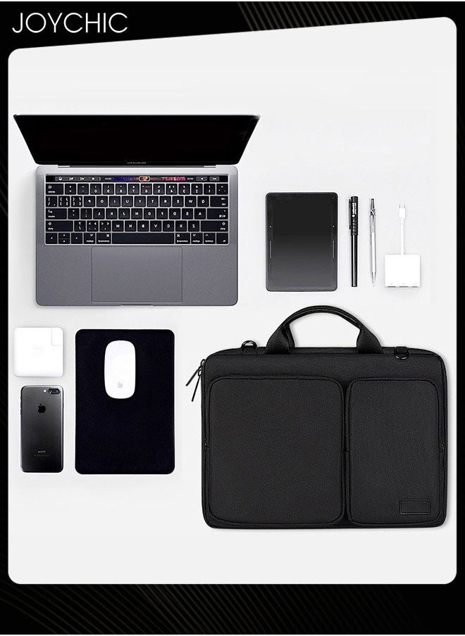 Joychic 360° Protective Tablet Case Shoulder Bag Large Capacity Carrying Pouch Sleeve Case with Front Pocket Waterproof Vertical Laptop Handbag Fit 15.6 inch for Men Women Work School Travel  - Image 2