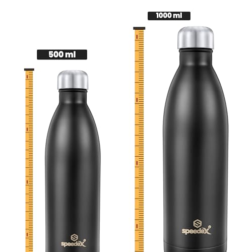 Speedex Thermos Bottle - 1000 ML Vacuum Insulated Stainless Steel for Kids, Men, Women - Thermosteel Bottle Ideal for School, Office, Travel Flask for Hot & Cold Beverages - Black Colour - Image 4