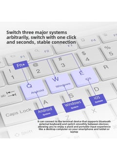 Generic Bluetooth Keyboard For Apple For Huawei Mobile Phone Tablet Ipad Wonderful Control Wireless Mute Keyboard Mouse Suit-Specifications:10inch Bluetooth Keyboard + Single-mode Mouse Battery + Box Bottom Color Qingshan Dai  - Image 3