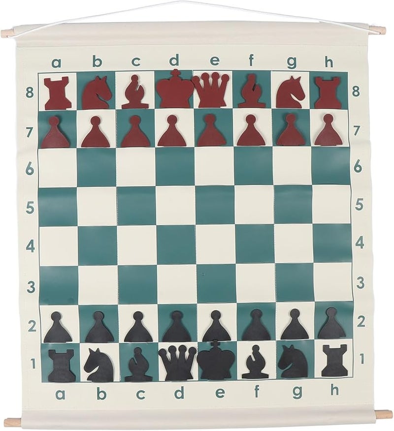 FILFEEL مجموعة شطرنج محمولة قابلة للطي مع 32 قطعة مثالية لمدرسة الشطرنج - Image 2