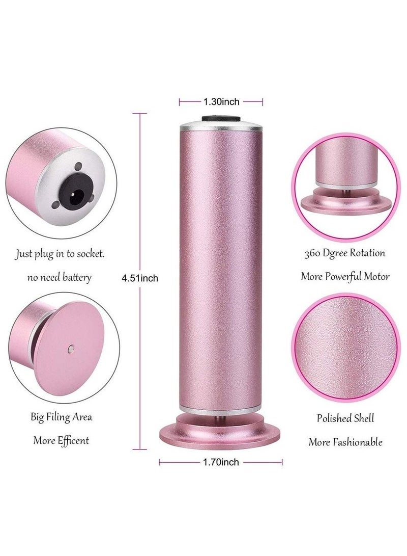 Arabest Electric Foot Callus Remover (Adjustable Speed) with 60pcs Replacement Sandpaper Discs, Powerful Pedicure Electronic Foot File for Women Men Dead Dry Hard Skin Calluses, Pink - Image 2