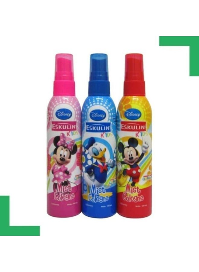 Eskulin Set Three Pcs Kids Minnie Mist mickey mouse + minnie mouse + Donald Duck Cologne 100ml - Image 1