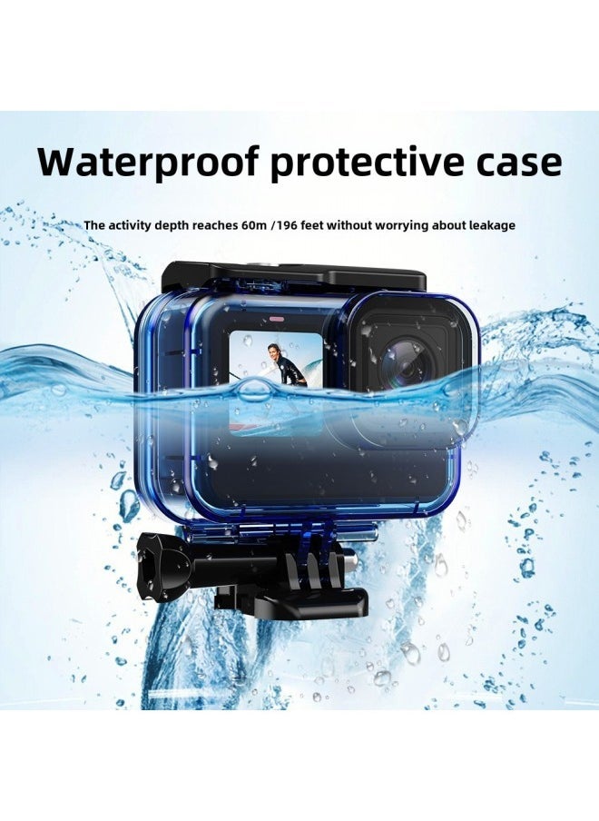 Generic Suitable For Gopro Accessories 9-13 Waterproof Case Suit Sports Camera Accessories Disassembly-free Lens Multiple Colors-Color:9-13 Waterproof Shell Set (blue)  - Image 3