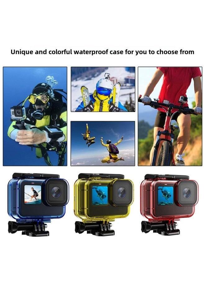Generic Suitable For Gopro Accessories 9-13 Waterproof Case Suit Sports Camera Accessories Disassembly-free Lens Multiple Colors-Color:9-13 Waterproof Shell Set (blue)  - Image 5
