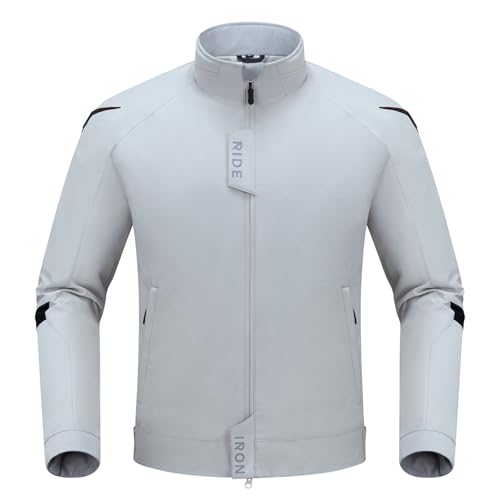 RIDEIRON Motorcycle Riding Jacket for Men, Waterproof, with Ce Level 2 Armors (Shoulder/Elbow), Removable Liner, All Season - Image 1