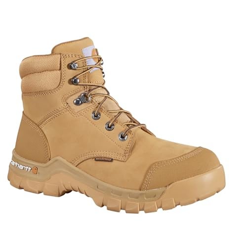 Carhartt Mens 6 Wheat Waterproof Rugged Flex Work Boot Composite Toe Wheat 12 D