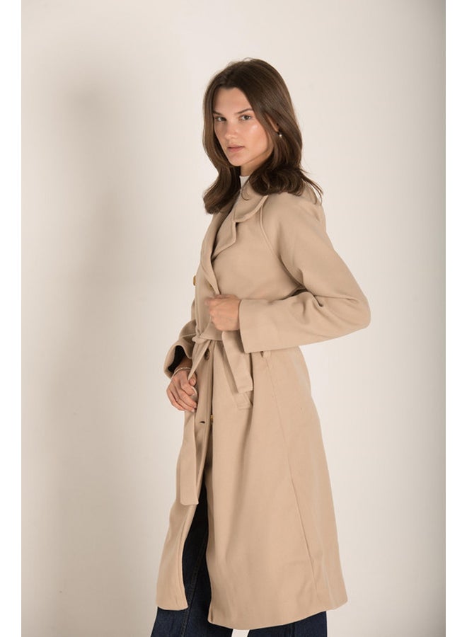 Marco Bergamo Longline Belted Trench Coat - Image 4