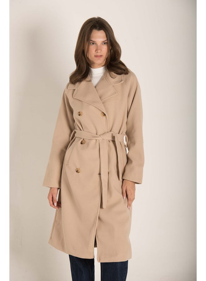 Marco Bergamo Longline Belted Trench Coat - Image 2
